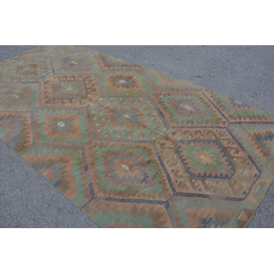 Tapis Oushak, tapis vert frais, tapis turcs, tapis rétro, tapis de cuisine, kilim, grand tapis Oushak
