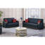 Zayac Twin 89'' Faux Leather Convertible Sofa-2047234350