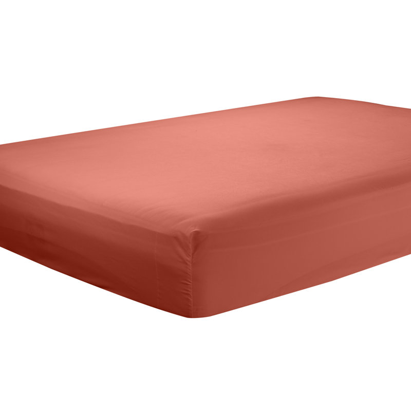 Drap-housse simple de couleur unie Premier., Double, Orange rouille