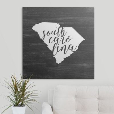 « home state typographie south caroline », impression sur cercle intérieur
