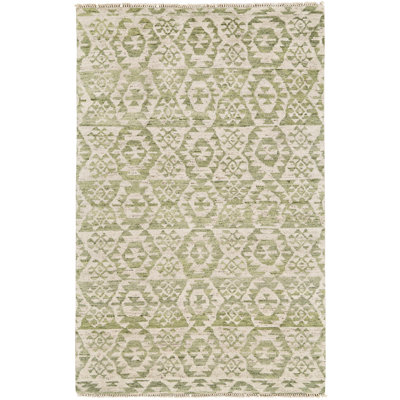 Tapis géométrique en laine tissé à la main Adarion
