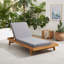 Chaise longue d'extérieur réglable en bois d'acacia-133225551