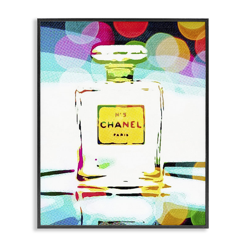  Perfume with Modern Bokeh Black Framed Giclee Art by Graffi*tee Studios, H 30 po x l 24 po, Giclée encadrée noir minuit