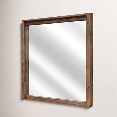 Quinn Solid Wood Rectangle Wall Mirror