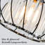 1-Light Black Flush Mount Ceiling Light - E27 Crystal Prism Ambient Light-1845746446