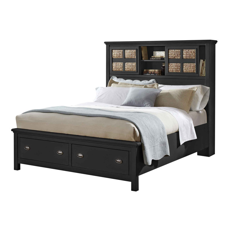 Grand lit standard de rangement Pacifica Ebony