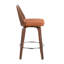 Tabouret de comptoir Trilogy Mid-Century moderne en tissu noyer et orange par Lumisource - ensemble de 2