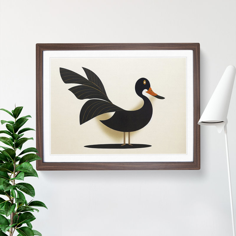 Beaming Duck Abstract - Framed Print, 25cm H x 34cm W x 2cm D
