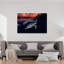Sea Turtle Sunset Swim Peaceful Serene Tranquil Turtle Nature Ocean Wall Art Print 1 Piece Wrapped Canvas Wall Art-1310657974
