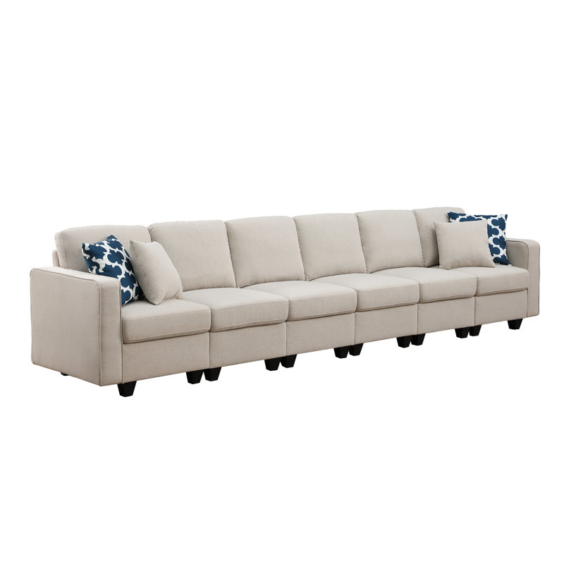 Canapé modulaire Naioma, Lin beige