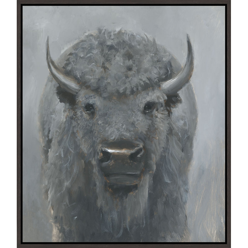 The Gray Bison Painting by Mark Sargent, Glass Coat