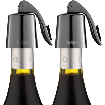 Bouchon à vin Bouchon de bouteille de vin en acier inoxydable avec bouchon en silicone Bouchon de vin réutilisable Bouchon de vin de qualité supérieure qui garde le vin frais meilleur cadeau