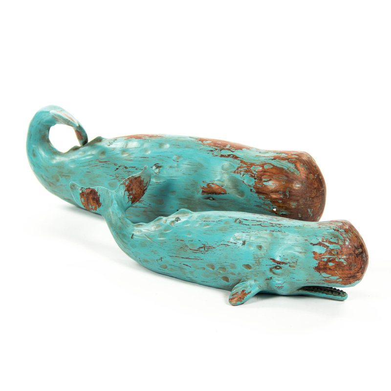 Sculpture de baleine côtière patinée - Collection Medway