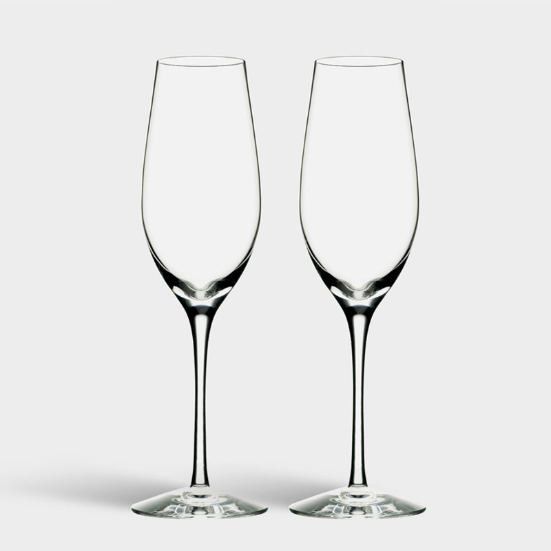 Merlot 9.5oz. Handmade Flute Set