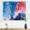 Bleu et mauve luxueux abstrait fluide II - peinture sur toile