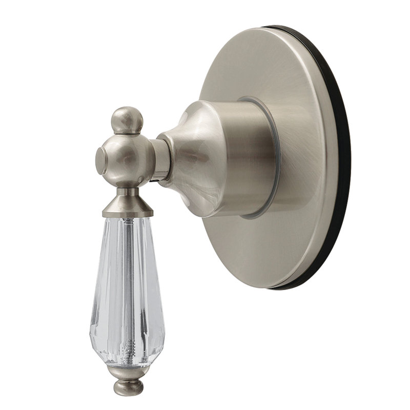 Kingston Brass Willshire Single-Handle Wall Mount Six-Way Diverter Valve with Trim Kit, Brushed Nickel
