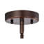 Luminaire suspendu en bronze huilé 1 lumière avec abat-jour en verre bullé-686789723