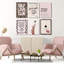 6Pcs Trendy Pink Leopard Wall Art, Preppy Leopard Room Aesthetic Pictures Wall Decor, Spades Cheetah Poker ＆ Pink High Heels Cocktail Posters Prints For Bedroom Apartment Dorm Home Decoration 12X16 Inch