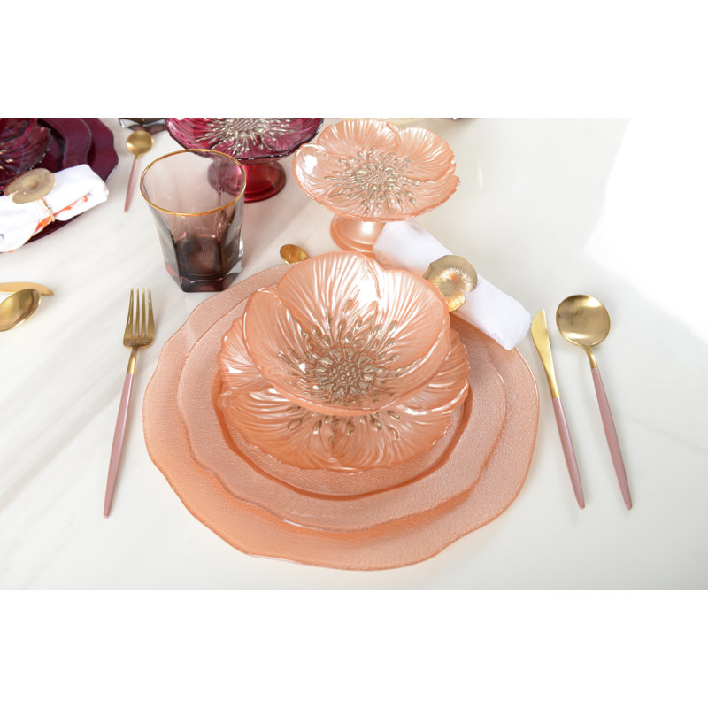 SALMON DINNER PLATE Set of 6, Salmon
