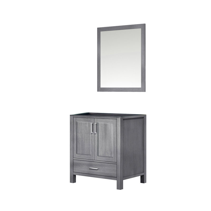 Gris délavé 30 po W Bath Vanity, 22 P, 28 Miroir, tiroir, armoire intérieure et tablette pour placer les produits entièrement assemblés, tiroir de rangement