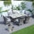 6 - Person Wicker Patio Dining Set with Rectangular Table , Cushions Included-93779176-93779175
