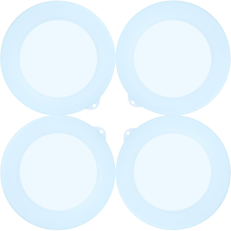Paquet de 4 couvercles en silicone pour bols à soupe 18 oz Corelle Vitrelle - Couvercles de remplacement résistants aux fuites