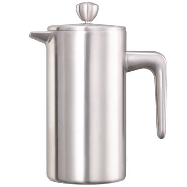 OVENTE 8 Cup Stainless Steel French Press Coffee Maker FSD34P