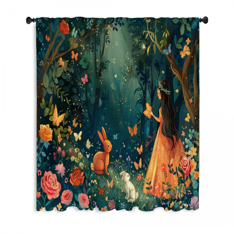 Rideau transparent en polyester Aggelos, L 50 po x L 96 po