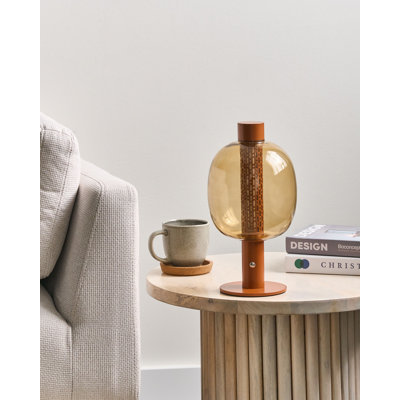 Wireless LED Table Lamp PULANGI With Dimmer Metal Black