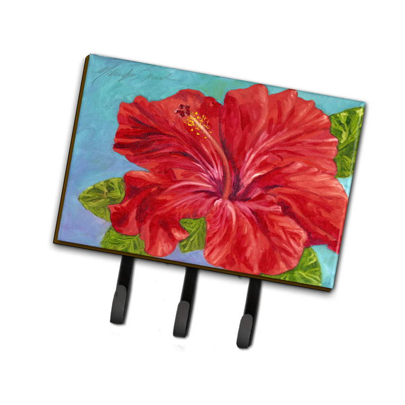 Organisateur de clés mural avec crochets Hibiscus par Malenda