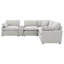 Canapé modulaire inclinable électrique gris 6 pièces Collins-122873928