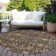 Machine Washable Indoor/Outdoor Cicel ACN1132 Chocolate Rug