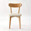 Chaise de salle à manger rembourrée en chêne massif avec housse amovible - ensemble de 4-831061092-831061095-835601408