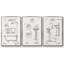 "Vintage Bath II", ensemble de 3 toiles encadrées-97946354-97946358