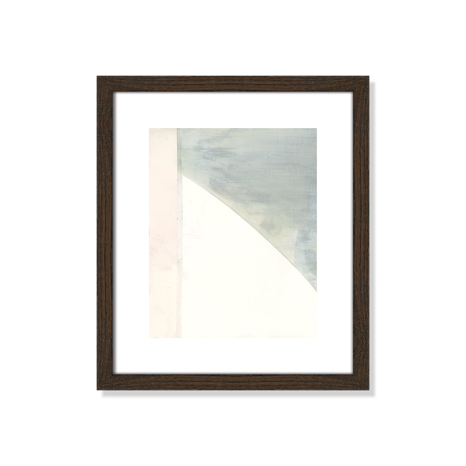 In Neutral I - Painting Print, Walnut Wood Framed Paper, 15" H x 13" W x 0.75" D