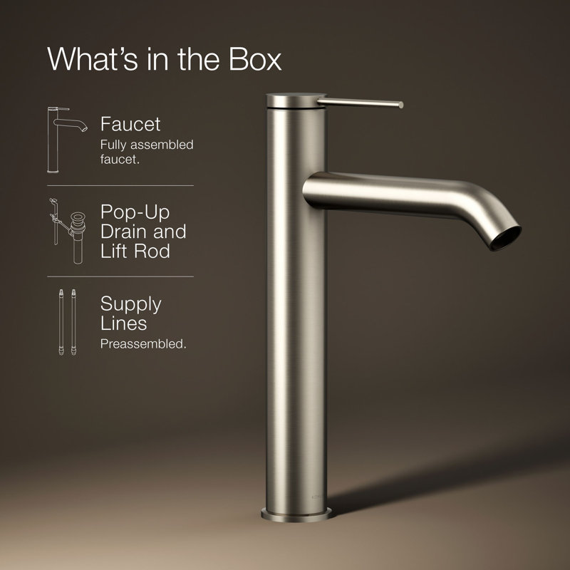 Components Single-Handle Bathroom Sink Faucet, Vibrant Polished Nickel