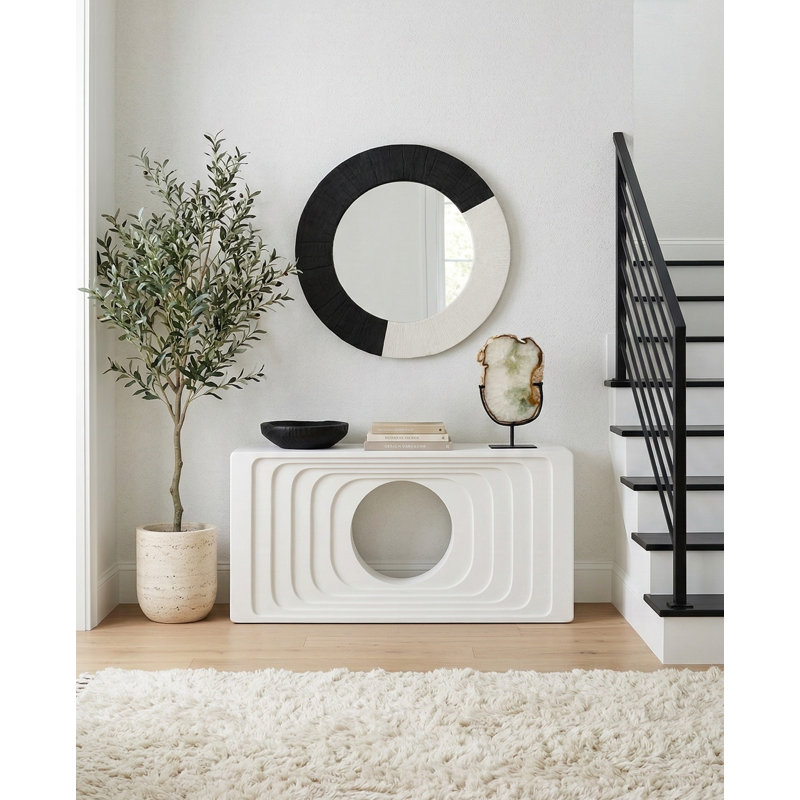 Centered Console Table, Roman Stone