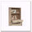 Library Hutch, Brown Finish