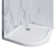 38" W x 38" D x 3" H Round Corner Shower Pan with Corner Drain Assembly Included Shower Base White