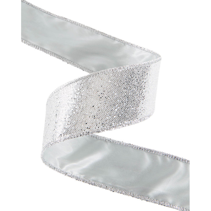 10cm Polystyrene Ribbon, silver