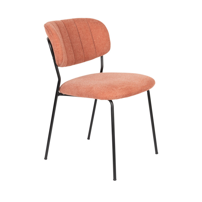 Jolien Upholstered Dining Chair, Pink, Black