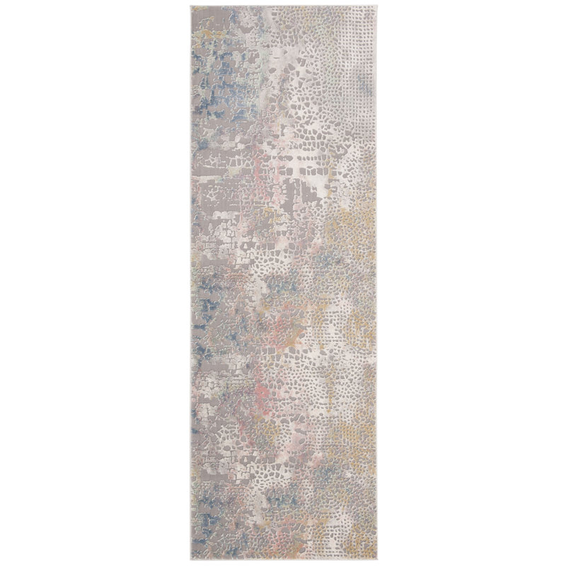 Wendi Performance Abstract Rug, Runner 2'7" x 8'