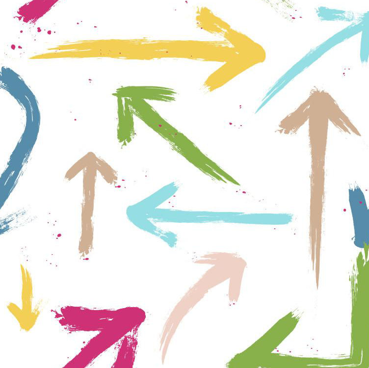 Rouleau de papier peint auto-adhésif L 27 pi x l 25 po Arrows, Multicolore