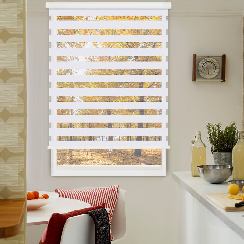 Cordless Semi-Sheer Roller Shade, 36"W x 72"L, White