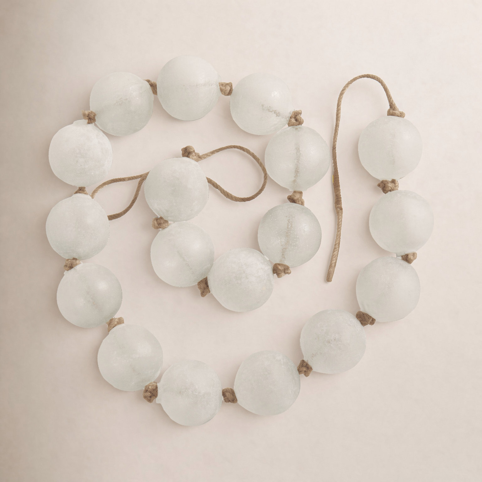 Pearl Glass Garland, Teal, 91" L