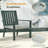 23" All-Weather Aluminum Patio Dining Chairs With Thick Gray Cushions And Gray Frame