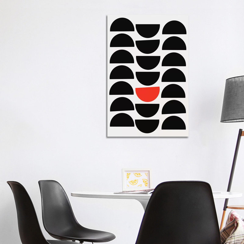 Red Circle 1 Piece Wrapped Canvas Wall Art, 101.6 cm H x 66.04 cm W x 1.91 cm D