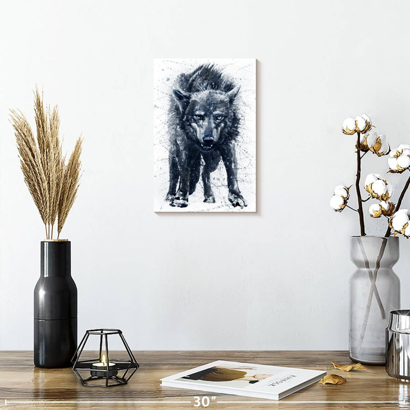 Brampt Angry Wolf, 12" H x 8" W