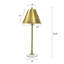 Tamara Day for Stylecraft Daphne Table Lamp - White Marble - Polished Brass Shade-1878883618