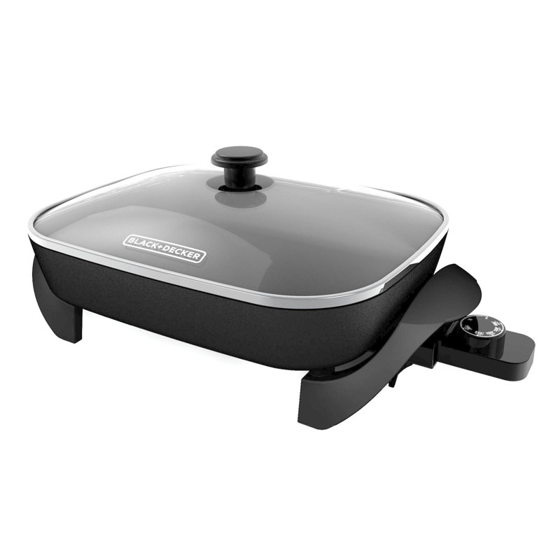 BLACK+DECKER Family Size Electric Skillet & Glass Lid, SK1215BC